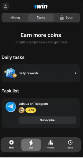 1win token mobile app